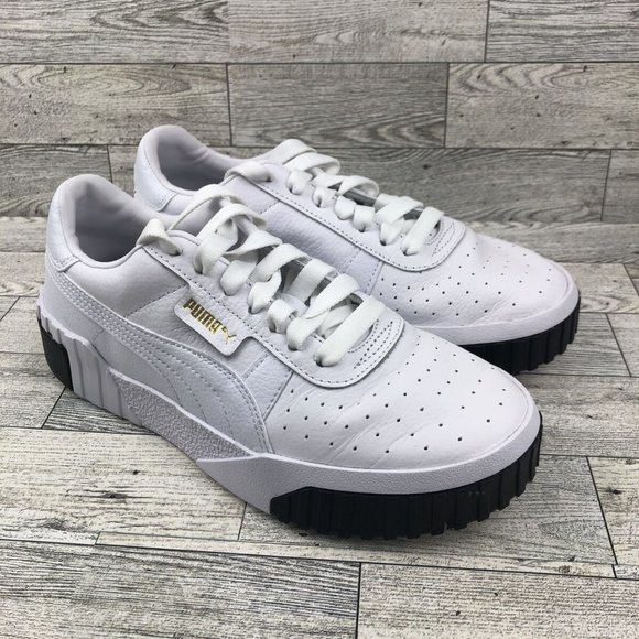 Puma Shoes - Pre-Owned PUMA Women's CALI Sneaker White Black 7 M US